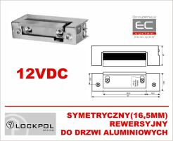 1411-12DC - Elektrozaczep 12VDC symetryczny, rewersyjny do drzwi aluminiowych - Lockpol | 1411-12DC