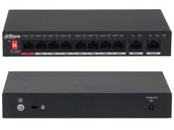 PFS3010-8ET-96-V2 - Switch PoE 8+2, 1xHiPoE, Uplink 1000Mbps, 96W - DAHUA | 6923172507556