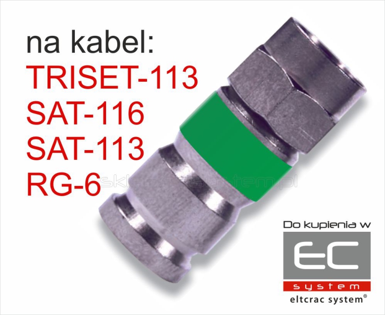 Wtyk kompresyjny / złącze typ F na kabel TRISET-113