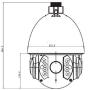 BCS-SDIP8220 - Kamera szybkoobrotowa 2.0 Mpix IP 4.7-94mm IR 150m microSD - BCS - wymiary
