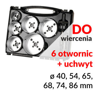 WF5423000 - Zestaw 6 otwornic „instalacje elektryczne" - Wolfcraft | WF5423000