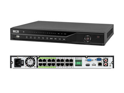 BCS-NVR1602-4KE-P-AI - Rejestrator IP 16-kanałowy, do 12Mpx, 2x HDD, PoE - BCS LINE | BCS-NVR1602-4KE-P-AI