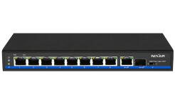 NX-S1100P-8G1TS - Switch PoE 8+2, 1x SFP, Full Gigabit 1000Mbps, 120W - NIXAR | 5904035373229