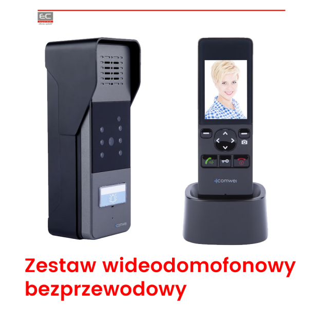 WB201B - 1-abonentowy zestaw wideodomofonu bezprzewodowego - COMWEI