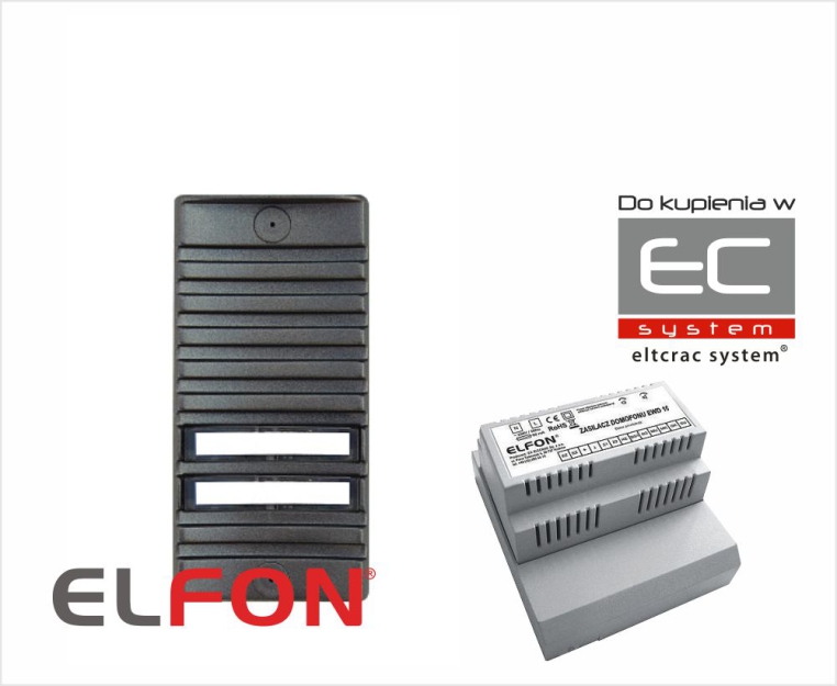 M2 - Zestaw domofonowy podstawowy z zasilaczem - Elfon | 5905668410831