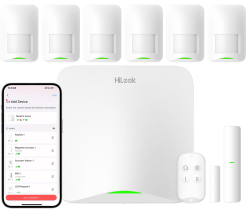 Bezprzewodowy zestaw alarmowy AX Home, 6x czujka PIR, WiFi, 4G/LTE - HiLook by Hikvision | AXHOME-KIT-6PIR