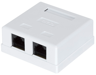 Gniazdo 2xRJ45 UTP kat.5e natynkowe
