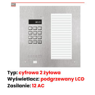 INSPIRO 17+ - Centrala Master, duża lista opisowa, zamek szyfrowy - ACO | INSPIRO 17+