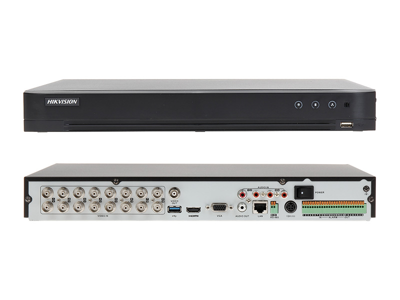 DS-7216HQHI-K2 - Rejestrator hybrydowy 1080P, 16-kanałowy, CVI, TVI, AHD, CVBS + 8 dodatkowych kanałów IP - HIKVISION | 6941264022473
