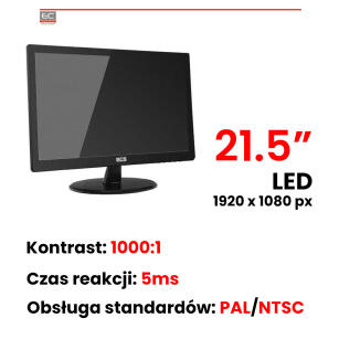 BCS-M2202 - Monitor przemysłowy LED 22" Full HD - BCS