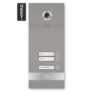 BI-02FB SILVER - Panel bramowy IP, 2-lokatorski, UKEY, SIP 2.0 - BasIP | 5060514913116