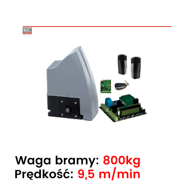 ONDA 800 KIT - Zestaw - Motoreduktor, pilot, fotokomórki, sterownik, odbiornik - Aprimatic | ONDA 800 KIT