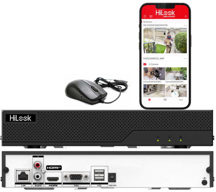 NVR-104MH-C(E) - Rejestrator IP 4-kanałowy, do 8MPx, Detekcja ruchu 2.0 - HiLook by Hikvision | 6936422170639