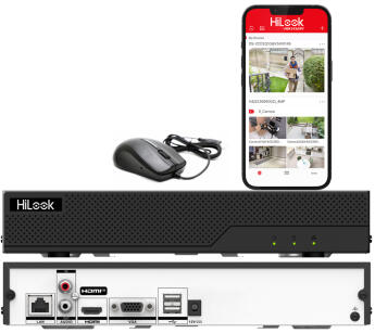 NVR-104MH-C(E) - Rejestrator IP 4-kanałowy, do 8MPx, Detekcja ruchu 2.0 - HiLook by Hikvision | 6936422170639