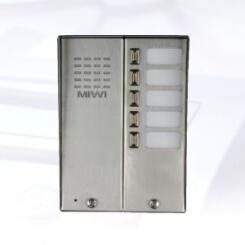 5025/4D - Kaseta zewnętrzna z 4 przyciskami z daszkiem - Miwi-Urmet | 8021156048786