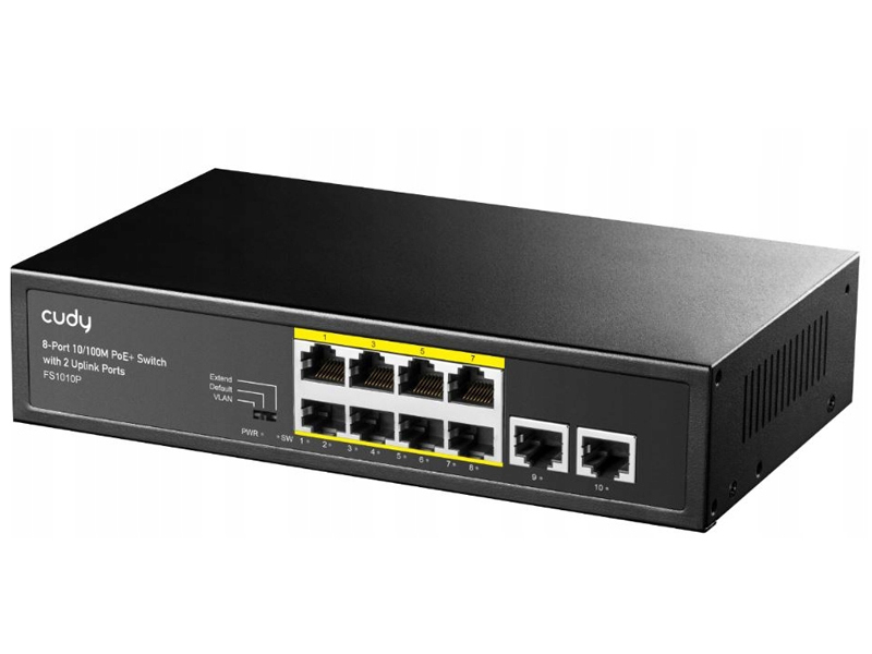 FS1010P - Switch PoE 8+2 10/100Mbps, 8x PoE+, 120W - Cudy | FS1010P