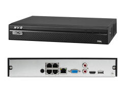 BCS-L-NVR0401-4KE-4P - Rejestrator IP 4 kanałowy, do 8Mpx, 4 x HDD, 4 x PoE - BCS LINE | BCS-L-NVR0401-4KE-4P