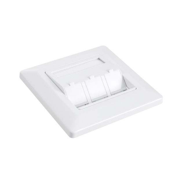 SX9-3-0-WH - Gniazdo modularne, 3 porty, kat. 6 - Solarix | SX9-3-0-WH
