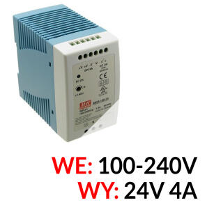 MDR-100-24 - Zasilacz 24V DC / 4A na szynę DIN - Mean Well | MDR-100-24