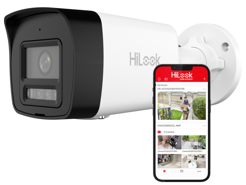 IPC-B140HA-LUF/SL - Kamera tubowa IP 4Mpx, 2.8mm, Smart Hybrid Light 30m, Live Guard -  HiLook by Hikvision | 6942160442464