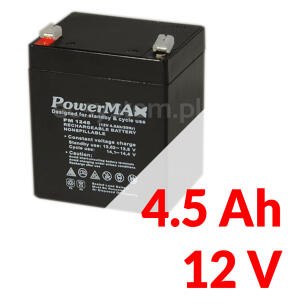 PM 1245 - Akumulator PowerMAX 4,5Ah 12V - MaxBat | PM 1245
