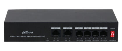 PFS3006-4ET-36  - Switch PoE 4+2 10/100Mbps, 30W - Dahua | PFS3006-4ET-36