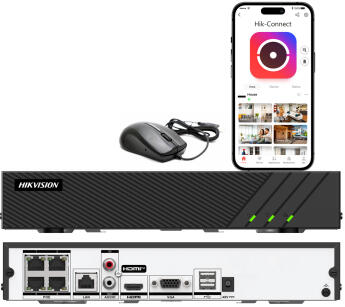 DS-7604NI-Q1/4P(E) - Rejestrator IP 4-kanałowy, 4x PoE, do 8MPx, Detekcja ruchu 2.0 - Hikvision | 6936422184438