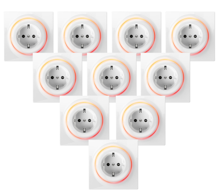 FGWOF-011 - Inteligentne gniazdko, Walli Outlet typ F, 10 szt. - Fibaro | 5902701701666