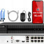 Zestaw do Monitoringu IP 4Mpx 5 Kamer IPCAM-B4-30DL, Hybrid Light, Rejestrator 8ch z PoE, MD 2.0 - HiLook by Hikvision | IPCAM-B4-30DL + NVR-8CH-5MP/8P