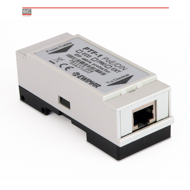 PTF-1-ECO/PoE/DIN - Zabezpieczenie LAN serii ECO na szynę DIN - EWIMAR