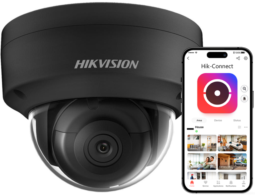 DS-2CD2143G2-IS BLACK - Kamera kopułkowa IP 4Mpx, AcuSense, IR30m, IK10 - Hikvision | 6941264070627