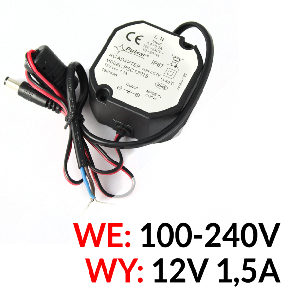 PSC12015 - Zasilacz impulsowy 12V/1,5A - Pulsar | 5906881449271