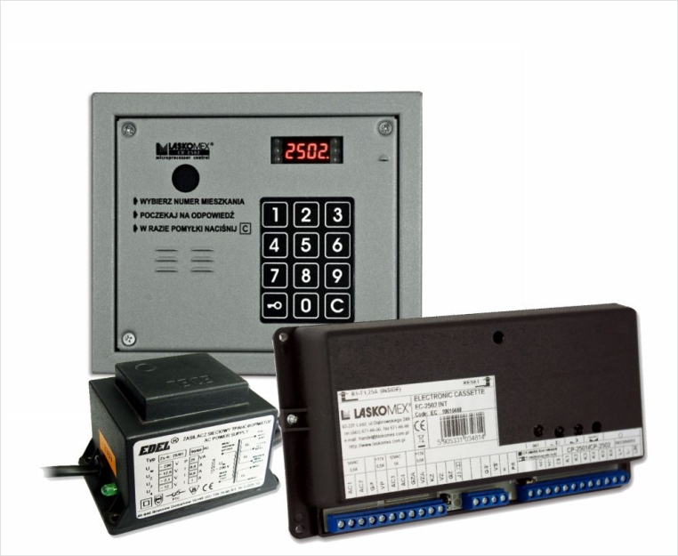 CD2503R-s/c - Cyfrowy zestaw domofonowy z czytnikiem kluczy RFID, srebrny lub czarny - Laskomex | CD2503R-s/c