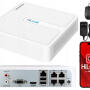 Zestaw do Monitoringu IP 5Mpx 2 Kamery IPCAM-T5 BLACK, Rejestrator 4ch z PoE - HiLook by Hikvision | IPCAM-T5 BLACK + NVR-4CH-H/4P
