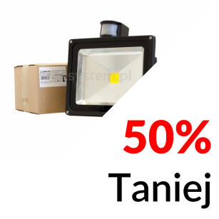 Naświetlacz LED  z czujnikiem ruchu 30W IP44 zimny biały - Abilite
