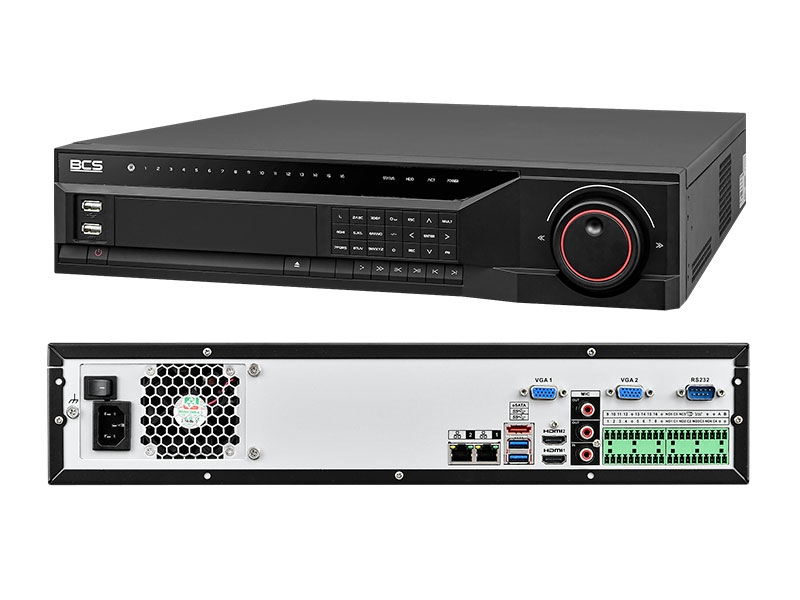 BCS-NVR6408-4K-III - Rejestrator IP 64-kanałowy, do 12 Mpx, 8x HDD  - BCS LINE | BCS-NVR6408-4K-III