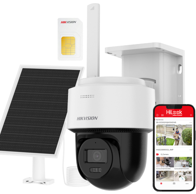 IPC-CFSP4/4G-SIM - Kamera obrotowa LTE/4G, 4Mpx, 2.8mm, IR30m, AOV Mode, Karta SIM- HiLook by Hikvision | 6942640554335