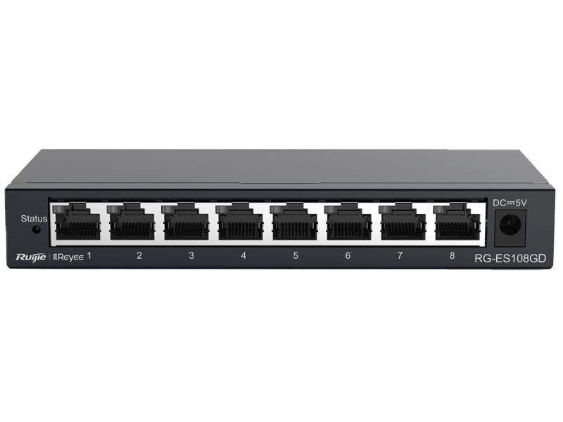 RG-ES108GD - Switch sieciowy 8x RJ45 10/100/1000Mbps, niezarządzalny - Reyee by Ruijie | RG-ES108GD