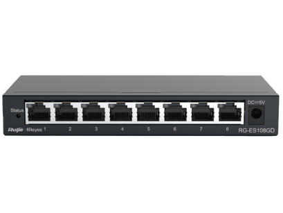 RG-ES108GD - Switch sieciowy 8x RJ45 10/100/1000Mbps, niezarządzalny - Reyee by Ruijie | RG-ES108GD