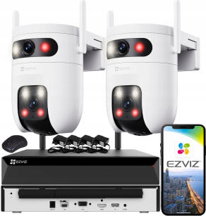 Zestaw Monitoringu WiFi 2x 3Mpx, 2 Kamery Obrotowe C9c 2K, Dual Light + Autotracking, Audio - EZVIZ | C9c 2K (x2) WIFI KIT