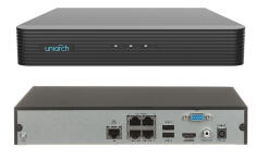 NVR-104E-P4 - Rejestrator IP 4-kanałowy, PoE, do 8Mpx 4K, 1x HDD - Uniarch By Uniview | NVR-104E-P4