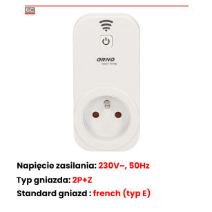 OR-SH-1701 - Gniazdo centralne sterowane bezprzewodowo - ORNO | OR-SH-1701