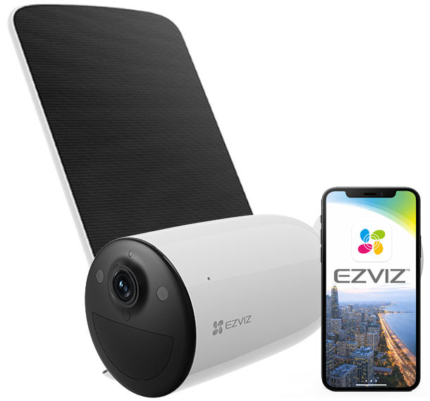 CB3 - Kamera bezprzewodowa WiFi, 3Mpx, Mikrofon, Akumulator 5200Ah, Panel solarny - EZVIZ | CB3 2K