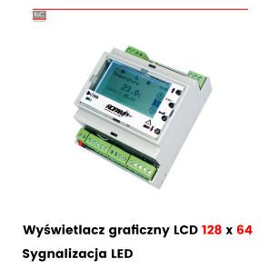 LCD-HMI-D4M - Panel LCD-HMI w obudowie na szynę DIN - ROPAM | LCD-HMI-D4M