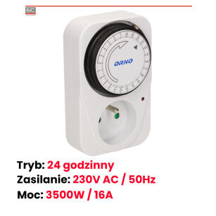 OR-PRE-415(GS) - Programator czasowy mechaniczny, schuko - ORNO | OR-PRE-415(GS)