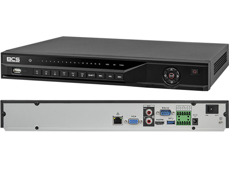 BCS-NVR1602-4K-III - Rejestrator  IP16-kanałowy, do 12Mpx, 2x HDD - BCS | BCS-NVR1602-4K-III