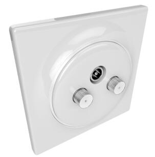FGWTFEU-021 - Gniazdko elektryczne Walli N 2x TV-SAT / 1xRTV - Fibaro | 5902701701390