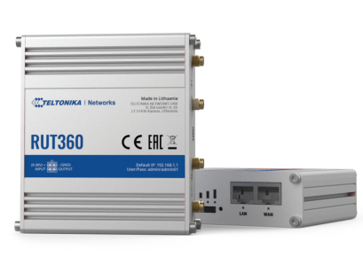 RUT360 - Router prezmysłowy WiFi 4G/LTE, 2x 10/100Mbps - TELTONIKA | 4779027312804