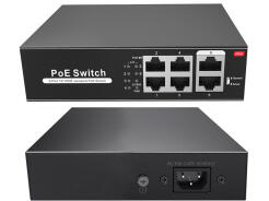 SW0604POE-65-E - Switch PoE 4+2, Uplink 100Mbps, 65W, 1.2Gbps - Aliquam | SW0604POE-65-E