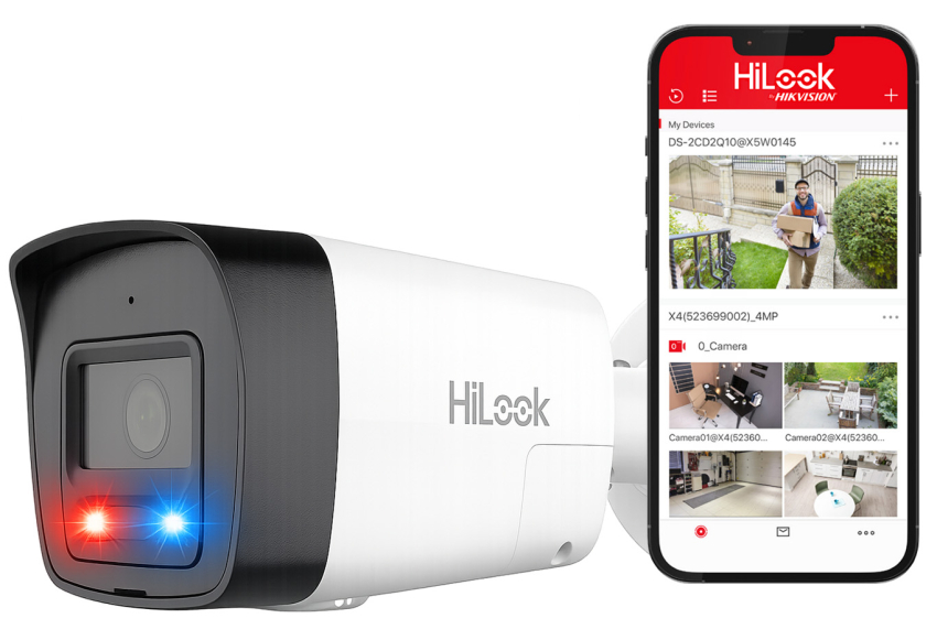 IPC-B180HAP-LUF/SL - Kamera tubowa IP 8Mpx, 2.8mm, Smart Hybrid Light, MD2.0, Live Guard - Hilook by Hikvision | 6942160457901